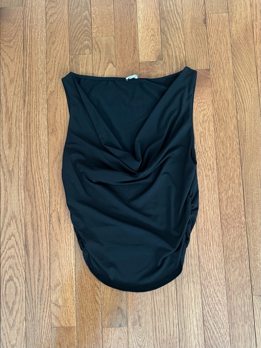 Garage size S Draped Wide Boat Neck Top